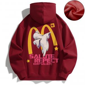 Толстовка унисекс KS, Бордовый-Флисовая подкладка