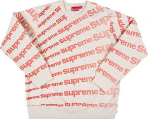 Толстовка Supreme Radial Crewneck 'Natural', загар