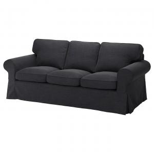 3-местный диван EKTORP IKEA, цвет hillared anthracite