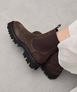 Ботинки с рифленой подошвой на танкетке по бокам Fabio Rusconi, цвет Brs