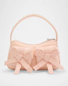 Сумка на плечо Utility Bow с жемчужным узором Pochette Simone Rocha, цвет Rosepearl
