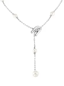 Ожерелье с подвеской, украшенное жемчугом Furla, серебряный