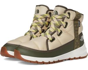 Женские ботинки The North Face ThermoBall Luxe WP стеганые на шнуровке, бежево-зеленый
