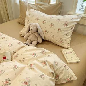 Avivi Комплект постельного белья из 4 предметов (простыня 180 см, пододеяльник 200х230 см), 100% хлопок, цвет hh-dusk rose coffee