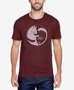 Мужская футболка премиум-класса с короткими рукавами Word Art LA Pop Art, цвет Burgundy