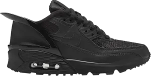 Кроссовки Nike Air Max 90 FlyEase GS 'Triple Black', черный