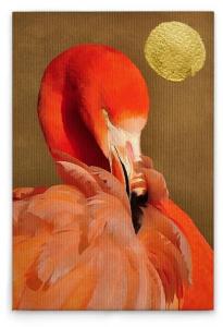 Картина на холсте A.S. Création FLa mingo in Sun цвет rotgoldbraun