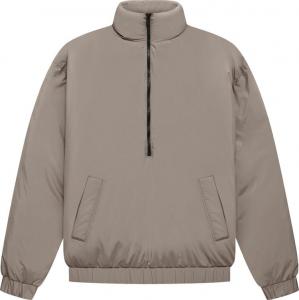 Пуховик Fear of God Essentials Half-Zip Puffer 'Desert Taupe', серый