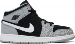 Кроссовки Air Jordan 1 Mid SE GS Elephant Toe, серый