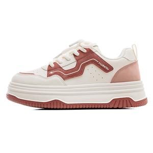 HUANQIU Нескользящие и износостойкие легкие низкие кроссовки для скейтбординга, женские, бежево-розовые