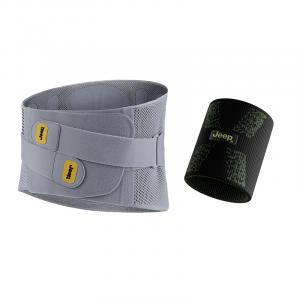 Бандаж для спины Outdoor Hiking Indoor Fitness Unisex Jeep, светло-серый 2-piece set[fishbone support | multiple compression * waist protector+wrist brace]