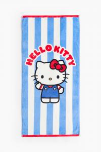 Полотенце H&M x Hello Kitty Terry Bath With Motif, 60X125 см, синий