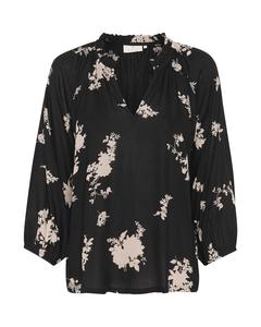Блузка с коротким рукавом Kaffe Blouse Sigrid, черный