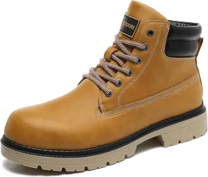 Ботинки для пеших прогулок JSWEI для мужчин и женщин, удобные повседневные чукка-бутсы - водонепроницаемые легкие ботинки на шнуровке Oxford и Derby, устойчивые к ходьбе на щиколотке, коричневый