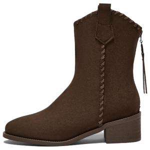 Тканевые ботильоны на высоком каблуке для женщин Basto, коричневый