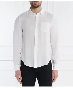 Льняная рубашка Regular fit Blauer, белый