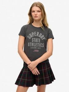 Футболка Athletic Graphic из чистого органического хлопка Superdry, Charcoal