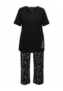 Пижама SCRIBBLE PRINT TWO PIECE SET Ulla Popken, черный