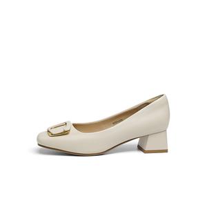 Женские туфли на платформе с массивным каблуком 4,5 см RED DRAGONFLY, экрю