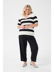 KAFFE curve Свитер кремового/черного цвета