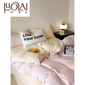 LUOLAI HOME Комплект постельного белья, 1.5 м, 4 предмета, пододеяльник 150*200 см, цвет 09. Moonlight Purple Rice