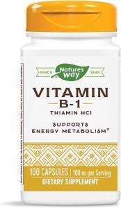 Витамин В-1 Nature's Way, 100 капсул, 100 мг