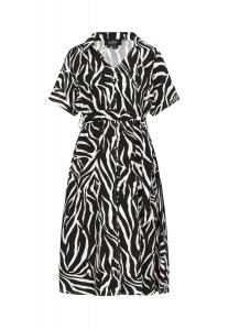 Usha BLACK LABEL Платье-рубашка 'Classic' в черном цвете