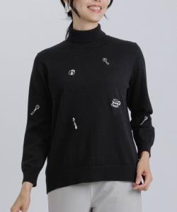 Вязаный свитер из шерстяной смеси с вышитым узором