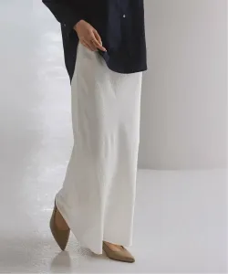 Узкая юбка А-силуэта из жатого атласа (подходит для комплектов) Noble, цвет White