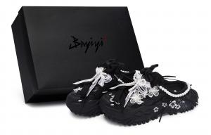 Сандалии BIANCO с закрытым носком, износостойкие, женские, черно-серебристые FILA FUSION, Black Silver