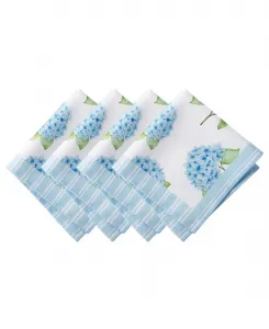 Набор из 4 салфеток с изображением гортензии из Нантукета Elrene, мультиколор