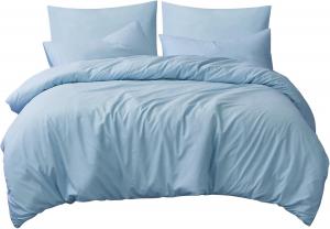 Комплект постельного белья RUIKASI, 3 предмета, 200х200/80x80, светло-голубой