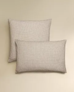 Наволочка Zara Home Check Flannel, 60 х 60 см, 2шт., светло-серый