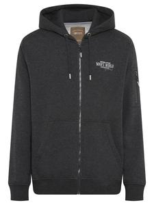 Толстовка с капюшоном цвета антрацитовый меланж Man's World