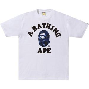 Футболка BAPE Color Camo College Tee 'White/Navy', белый