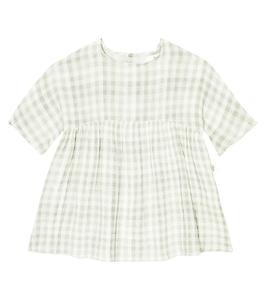 Детское хлопковое платье в клетку Il Gufo, мультиколор