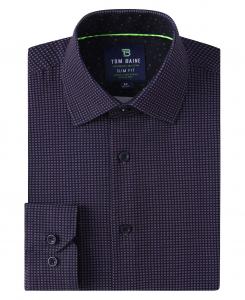 Мужская классическая рубашка slim fit с длинным рукавом и геометрическим рисунком Tom Baine, мульти