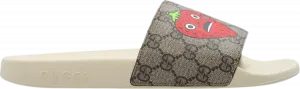 Сандалии Pablo Delcielo x Gucci Wmns GG Supreme Slide Strawberry, коричневый