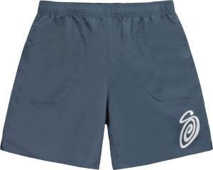 Шорты Stussy Curly S Water Short 'Washed Navy', синий