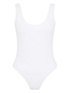 Купальник из жаккардовой ткани «акула» Let's Swim, белый