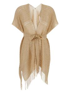 Платье с бахромой TWINSET, нейтральный