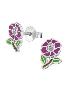 Bungsa Фиолетовые серьги-гвоздики