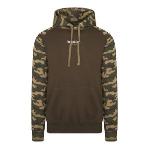 Стандартное восточное время Толстовка 2013 с маленьким логотипом и камуфляжным капюшоном Ballin, зеленый