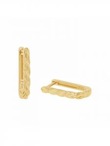 Amor Серьги-кольца, серебро 925 пробы, покрытое желтым золотом