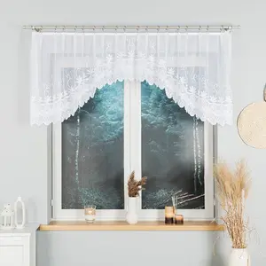 JOWITA - Готовая жаккардовая штора с подгибом по низу - 300x80 см - белая MARKIZETA HOME