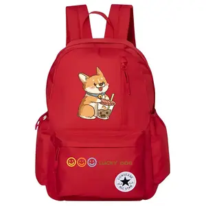 Converse Полиэстеровый рюкзак обычный унисекс красный, Corgi
