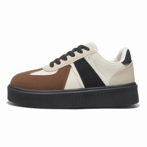 Низкие женские скейтерские кеды Komanic, бежевый