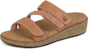 Женские ортопедические кожаные сандалии Carrie Orthofeet, Clay