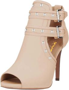 Женские шикарные ботильоны XYD с открытым носком, высокие каблуки, застежка на пряжку, двойные ремешки, вырезы, модная обувь для вечеринок, Peachpuff