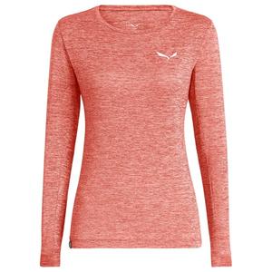 Женская футболка Puez Melange Dry L/S - функциональная рубашка Salewa, розовый